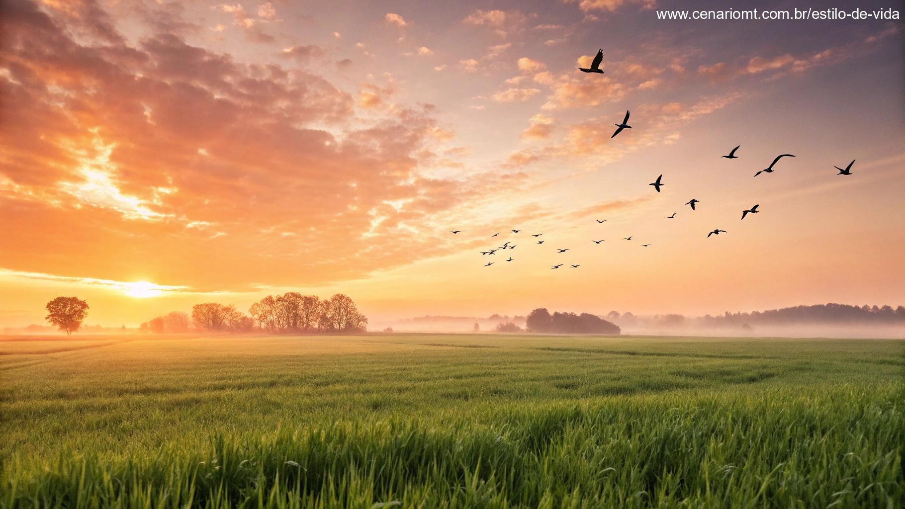 Imagem inspiradora de um amanhecer cheio de luz