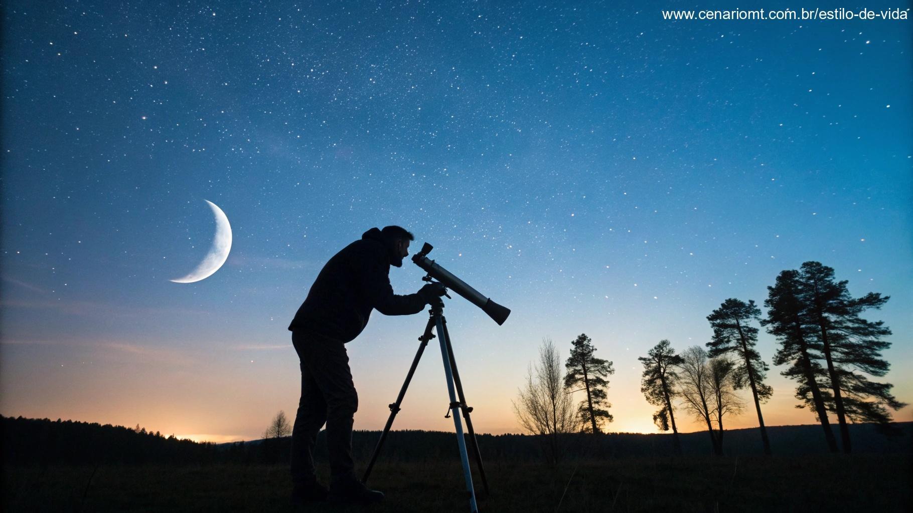 Observação Astronômica Durante a Fase Crescente