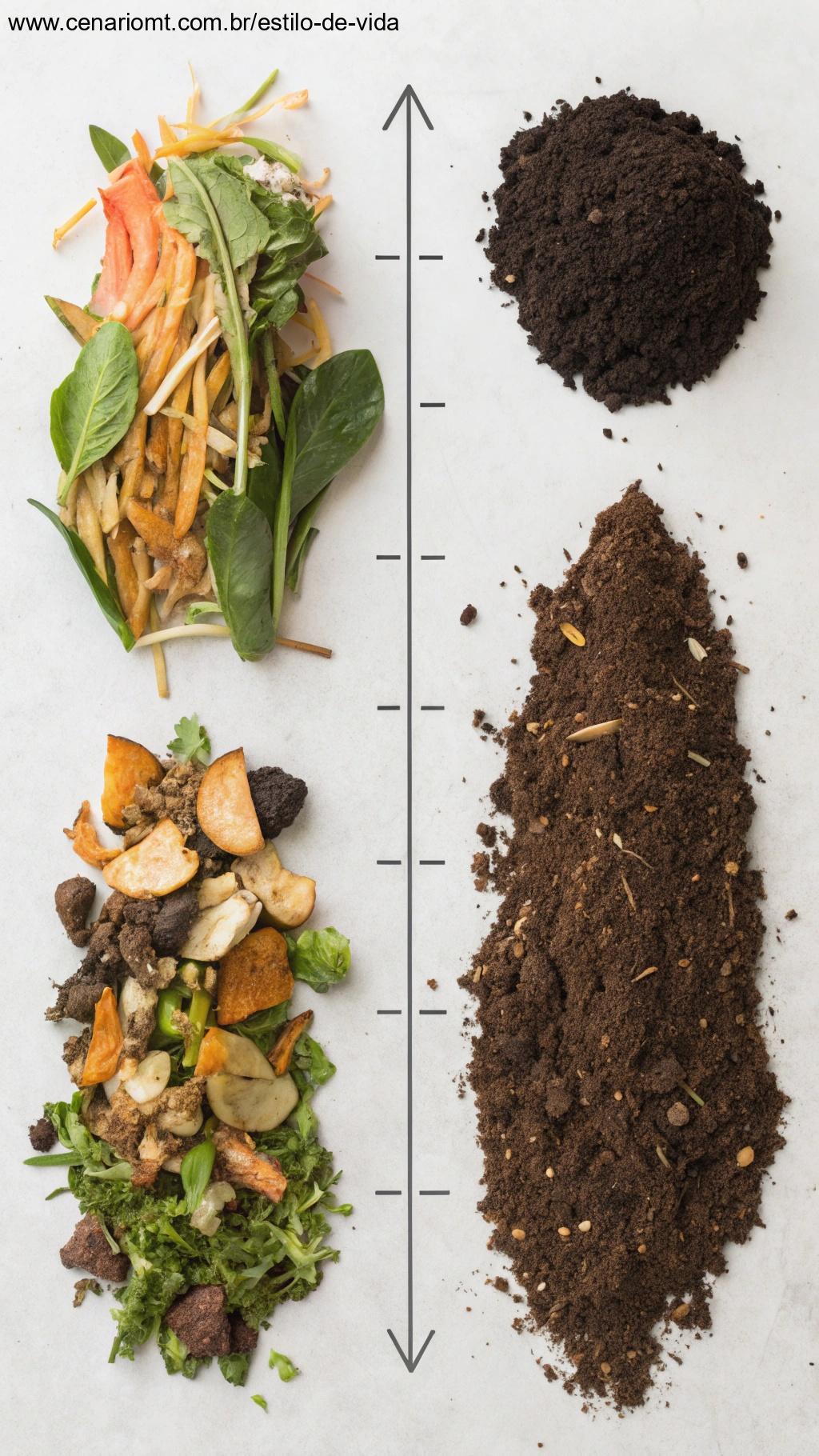 Infográfico mostrando quanto tempo leva para o composto ficar pronto.