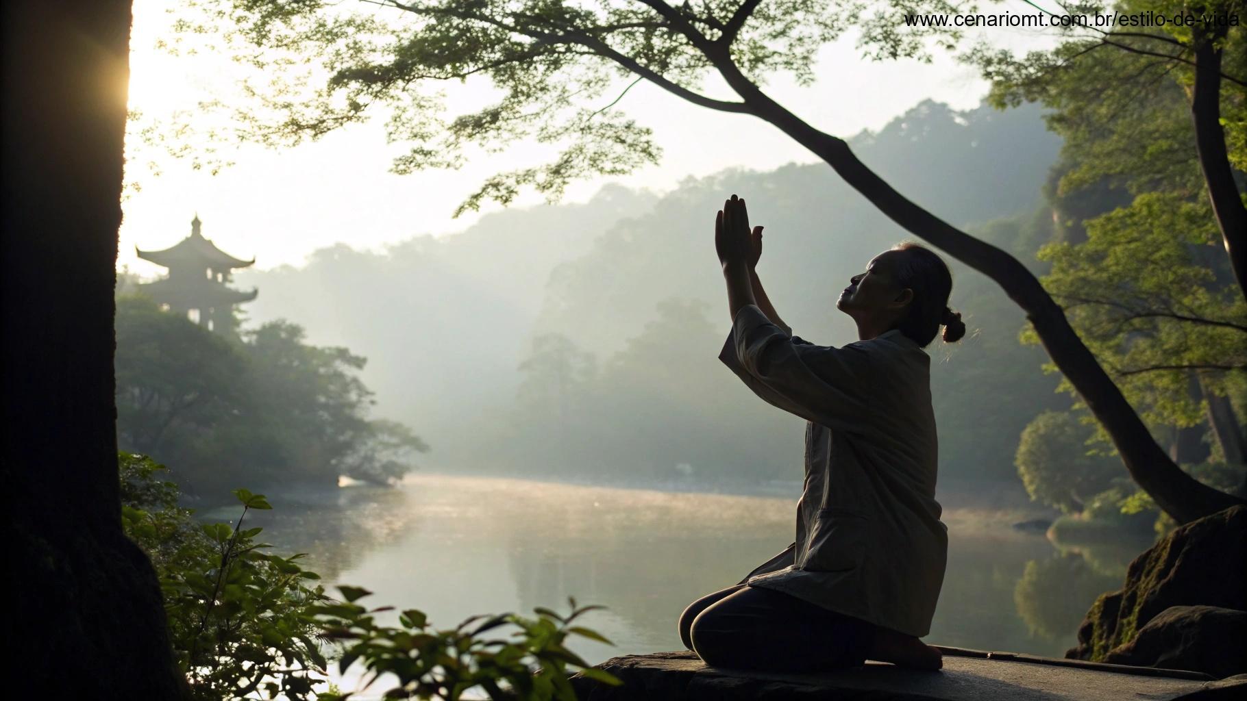 Reflexão e oração para um novo dia, com conexão espiritual.