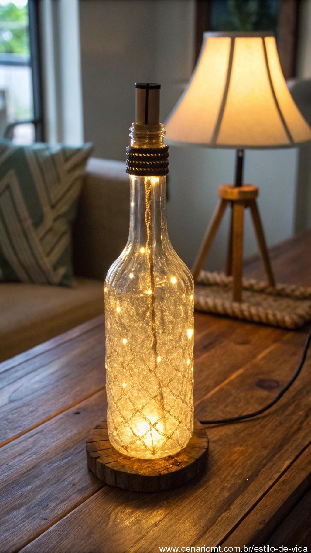 1 luminaria de garrafa de vidro 943567