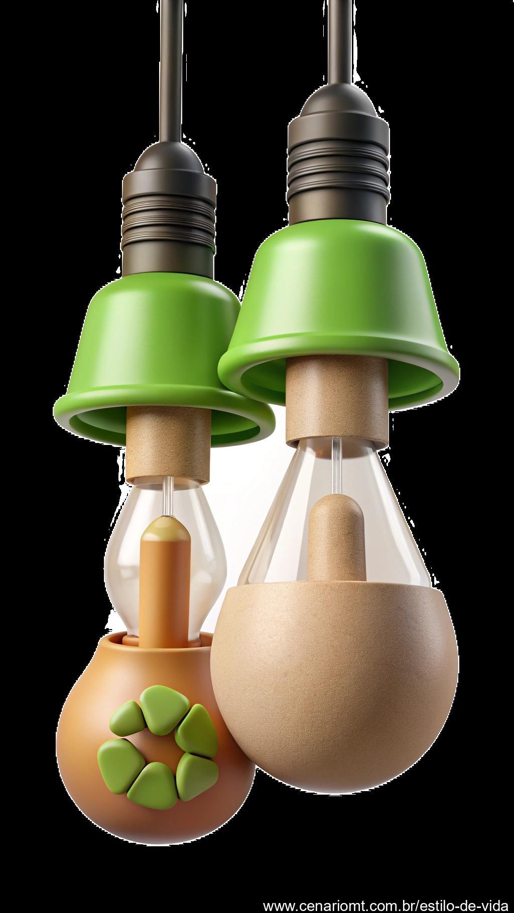 Luminárias criativas feitas com plástico reciclado, destacando designs inovadores e ideias de iluminação ecológica.