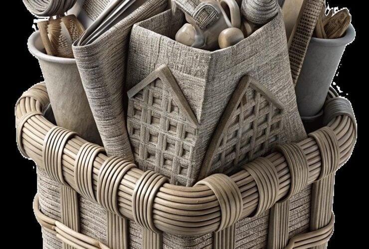 10 artesanatos criativos feitos com jornal velho que mostram talento artístico, com designs intrincados e itens únicos como esculturas, cestas e peças de decoração.