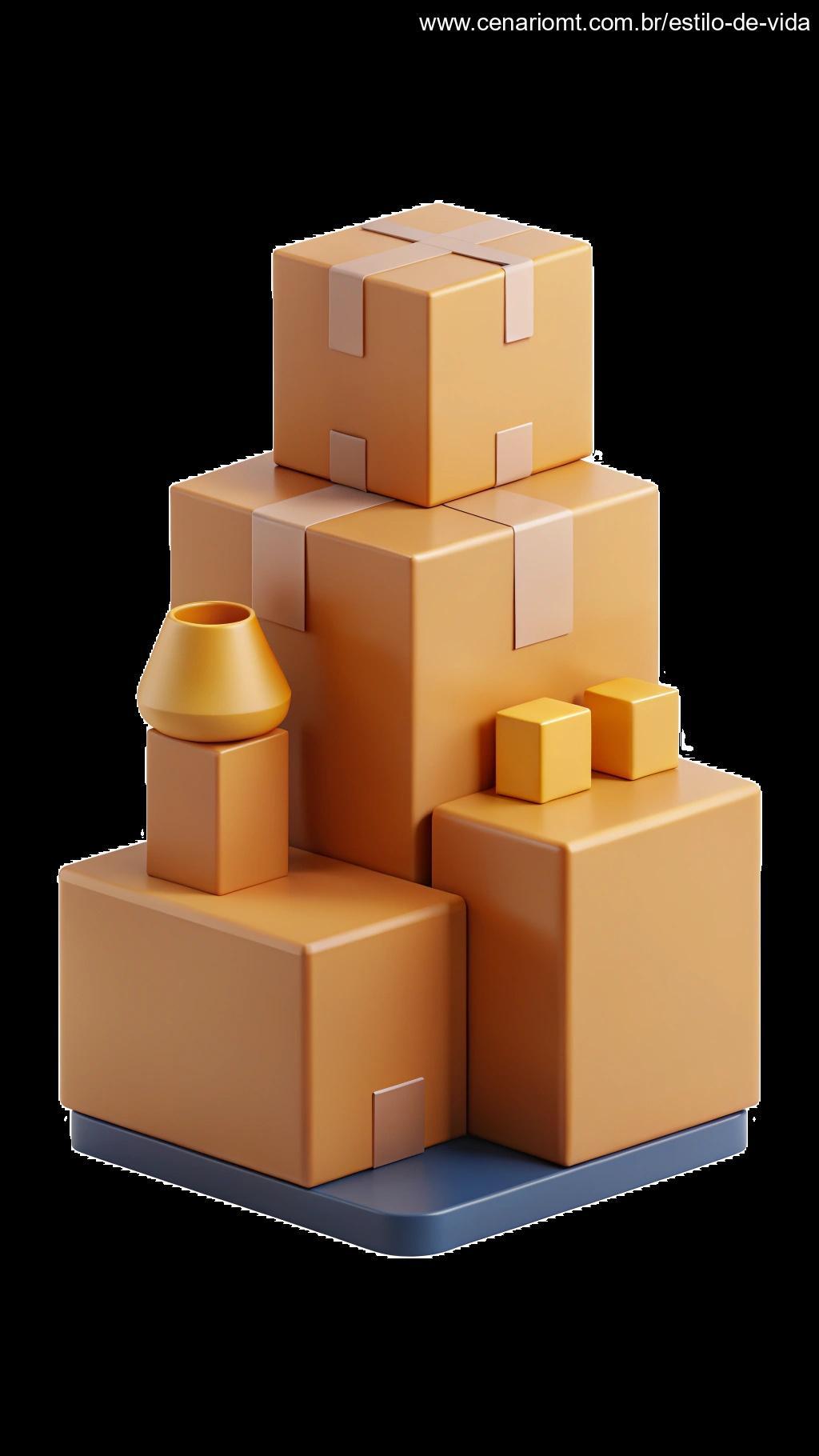 Decoração de Natal com caixas de papelão