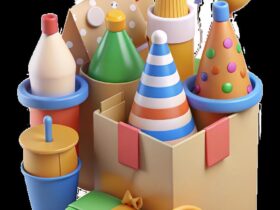 Ideias criativas para decorar uma festa infantil usando materiais reaproveitados, com decorações coloridas e artesanato ecológico.