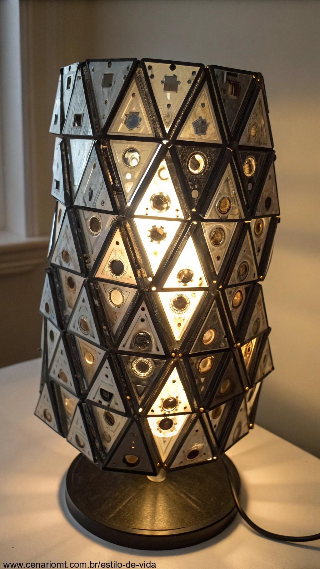 Luminária de fitas cassete