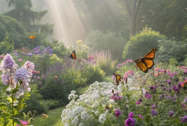 Jardim exuberante com 13 flores perfumadas