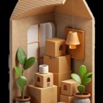 Ideias criativas de decoração usando embalagens de papelão