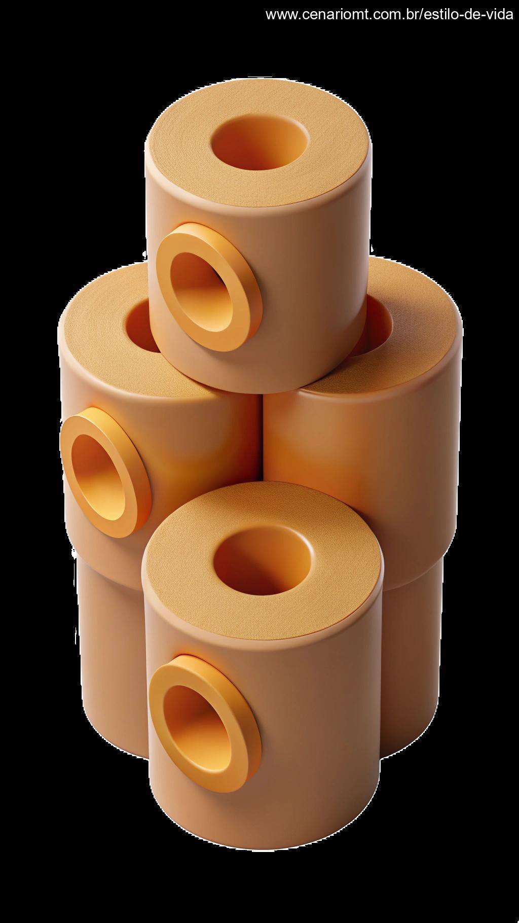 Enfeites de Natal feitos com rolos de papel higiênico