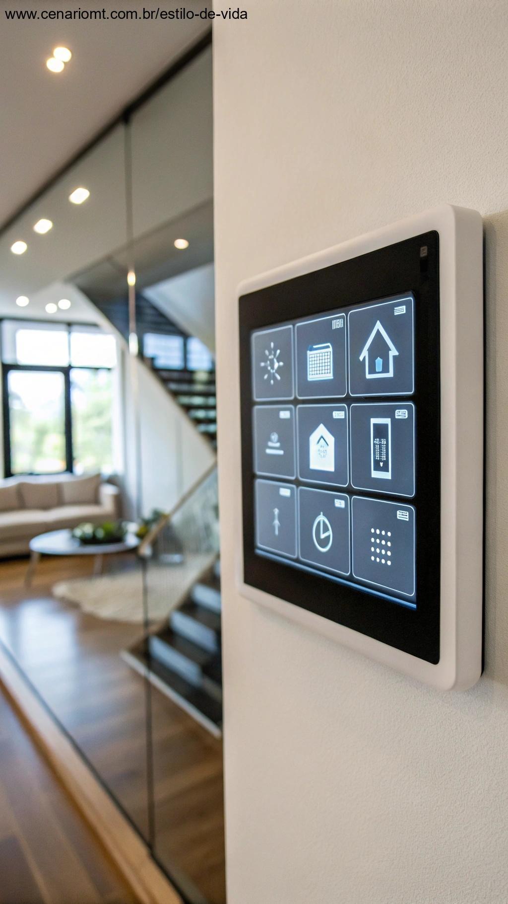 Painel de controle de casa inteligente com agenda de limpeza