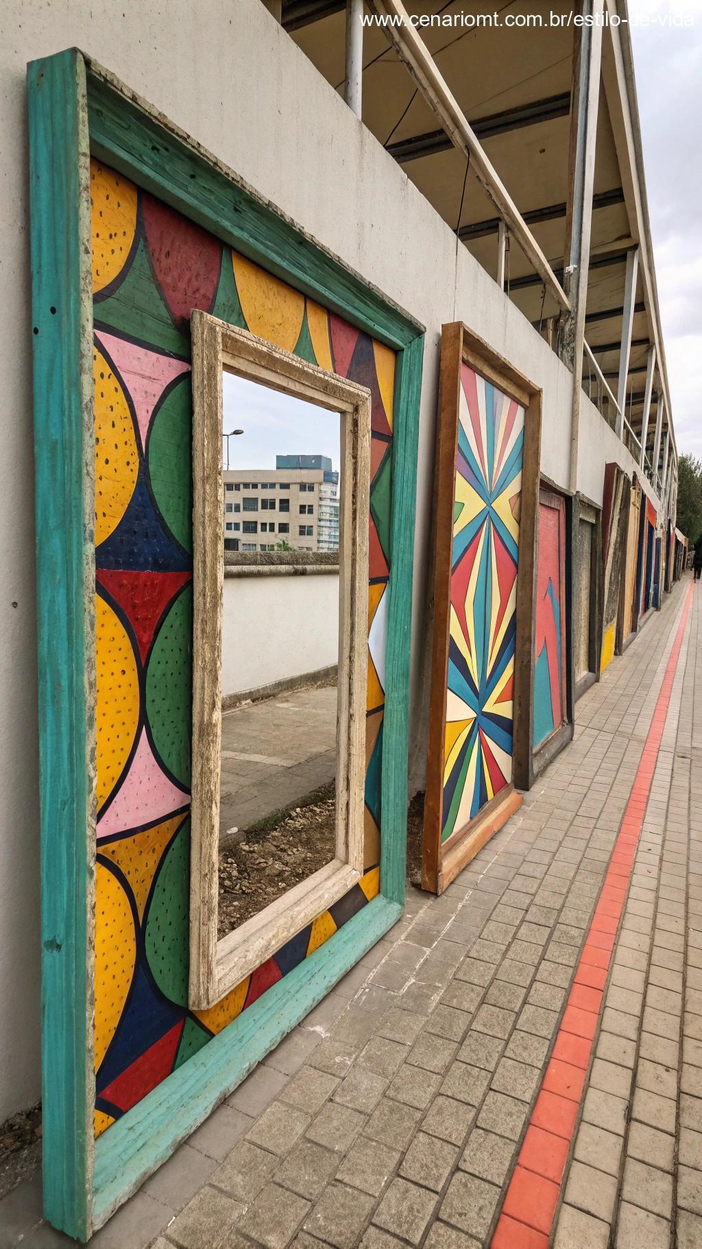 Obras de arte abstrata.