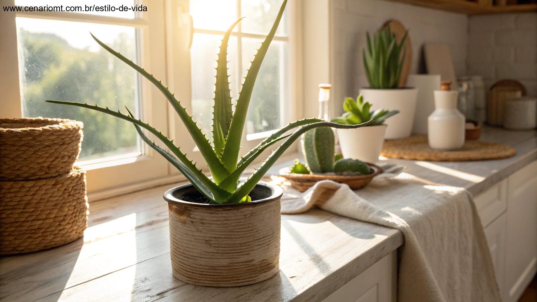 Aloe vera como planta funcional e resistente na decoração