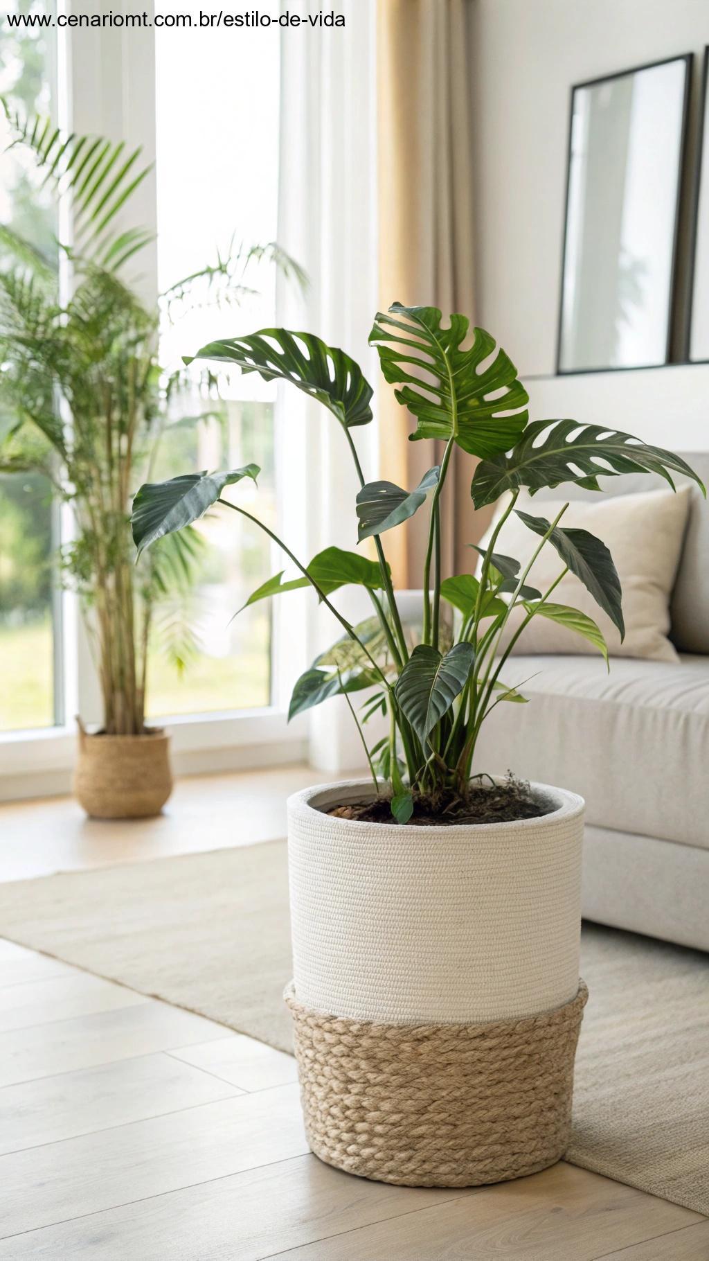 Cachepô moderno feito com materiais reciclados