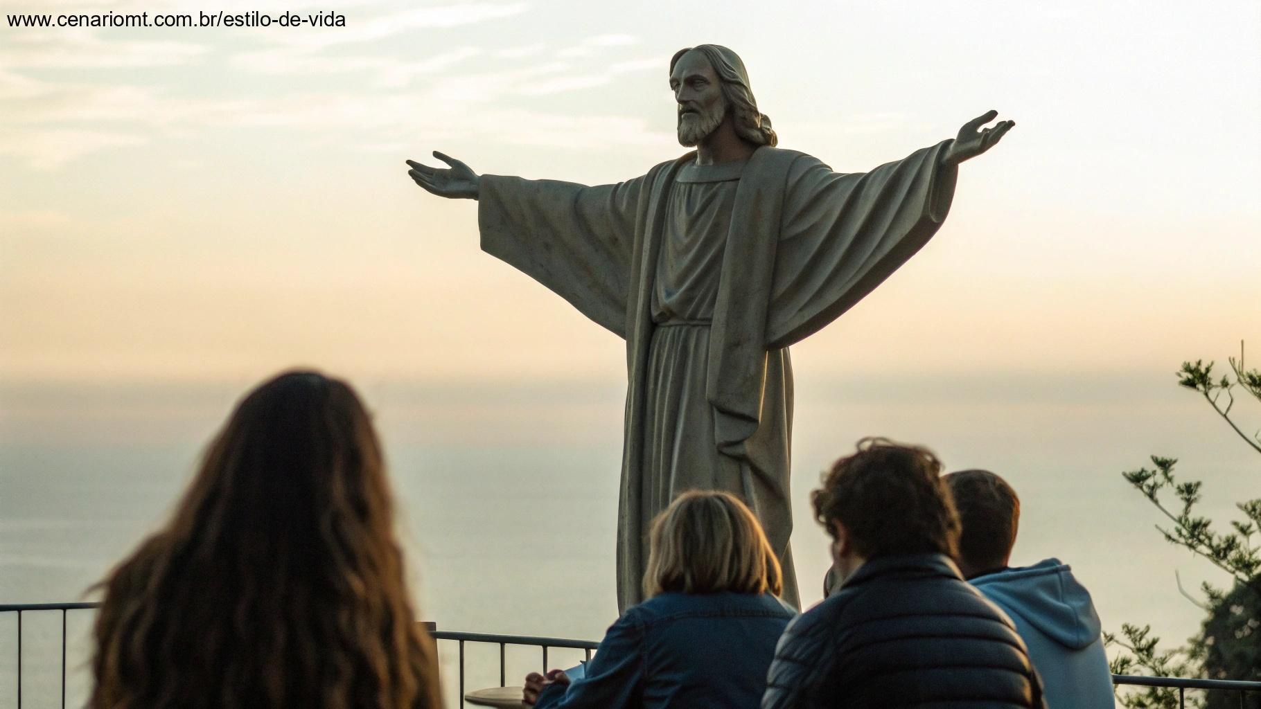 Imagem de um santo oferecendo inspiração e motivação espiritual.