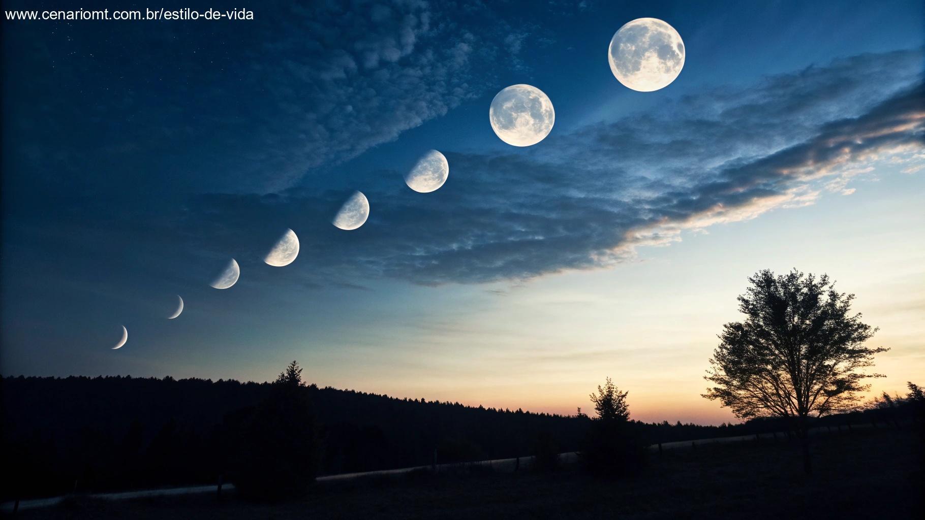 Comparativo das fases lunares anteriores até hoje