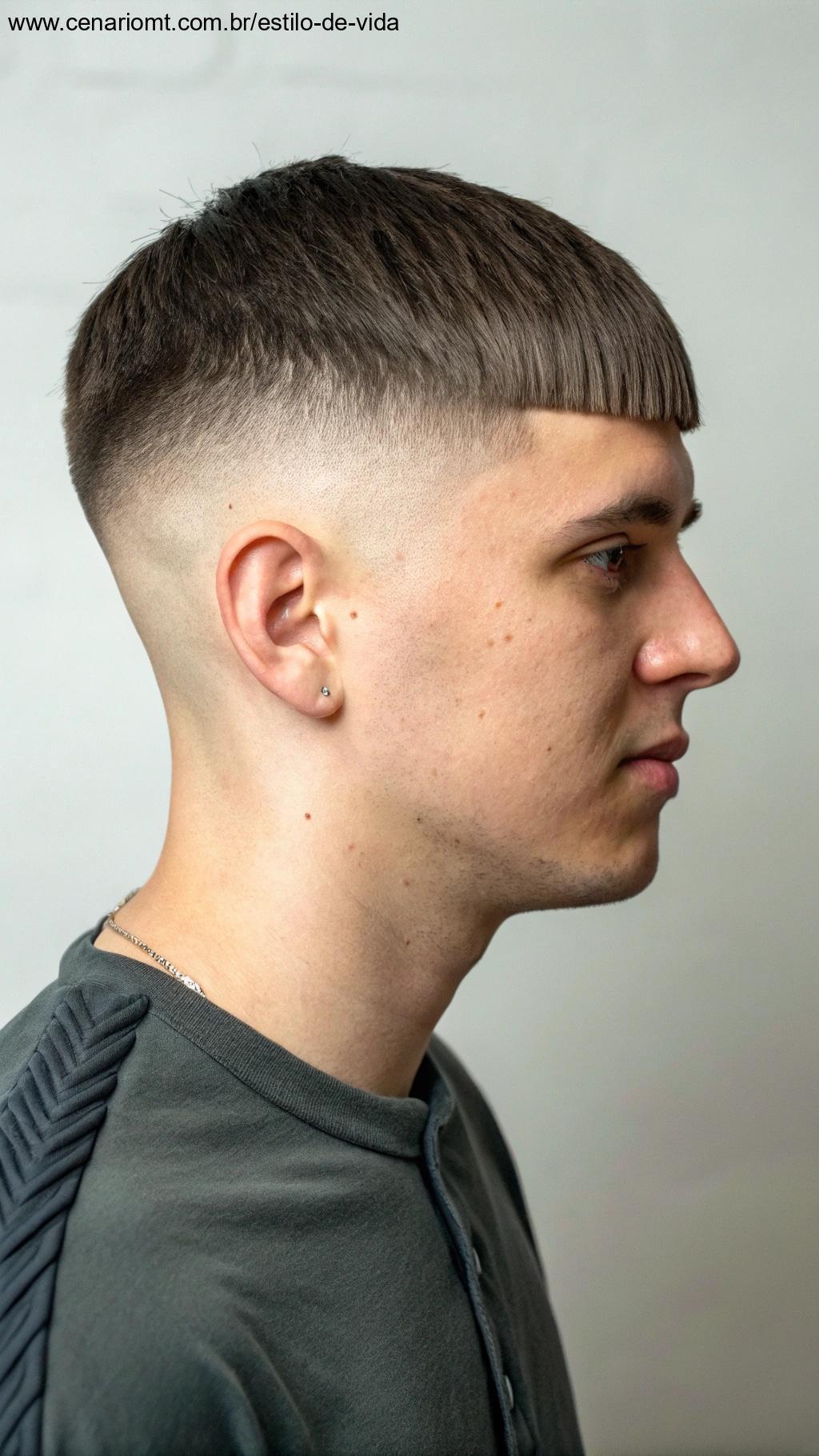 Corte César moderno com toque contemporâneo