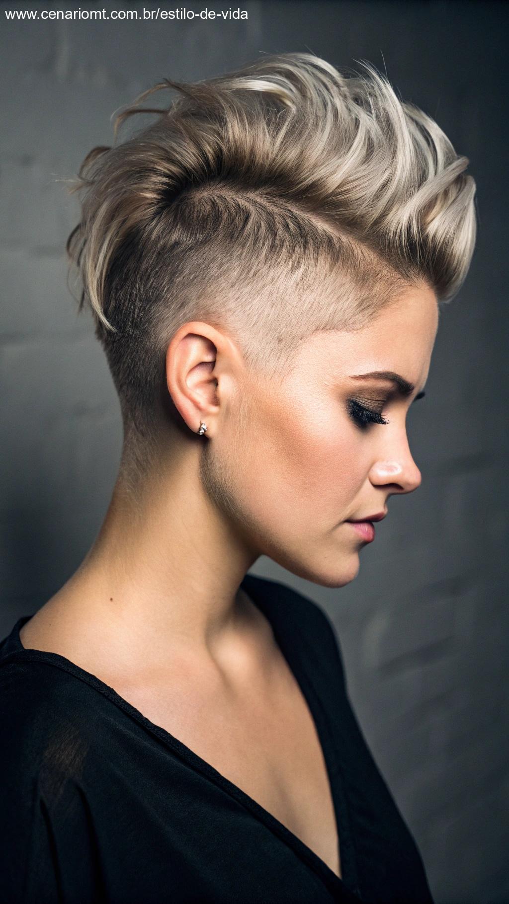 Corte curto com undercut moderno
