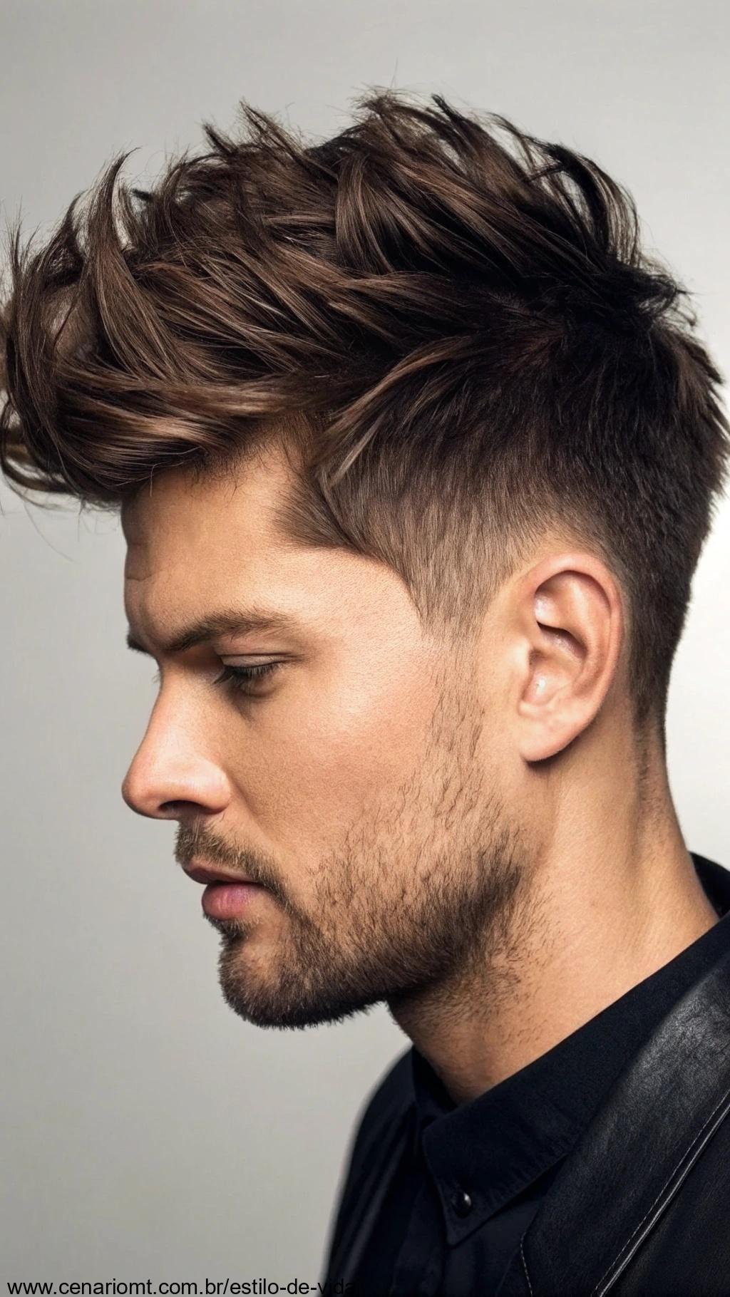 Corte curto texturizado com volume elegante