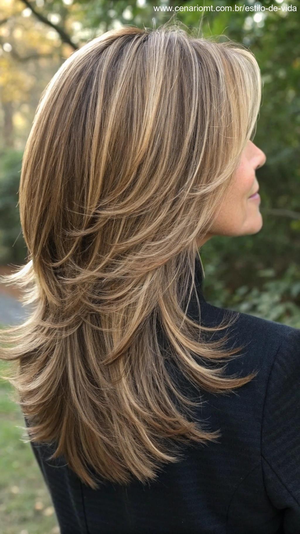Corte em V com pontas desfiadas