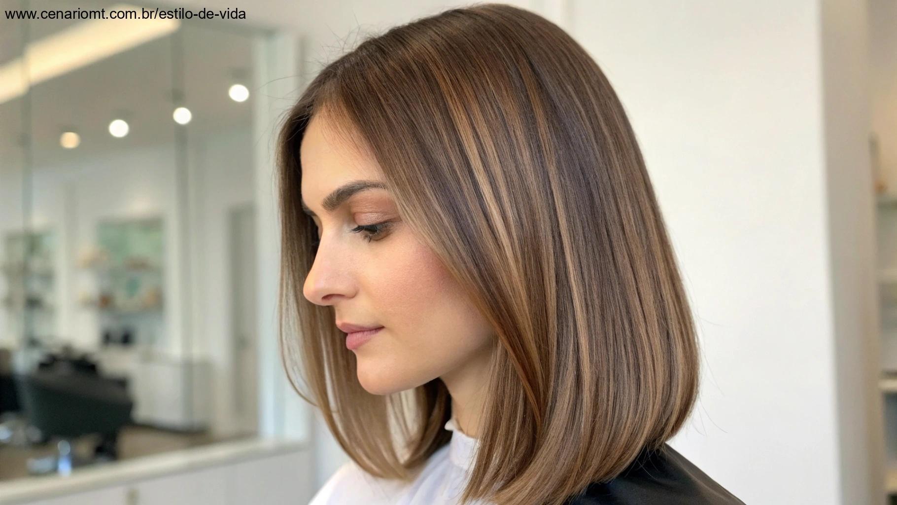 Corte reto com leveza estratégica para mais volume