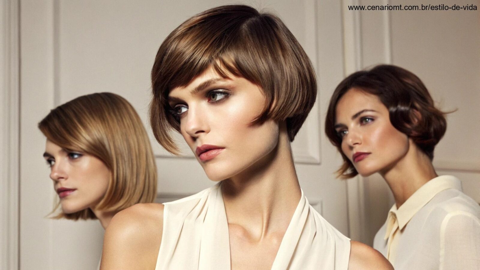Cortes de cabelo que afinam e alongam o rosto