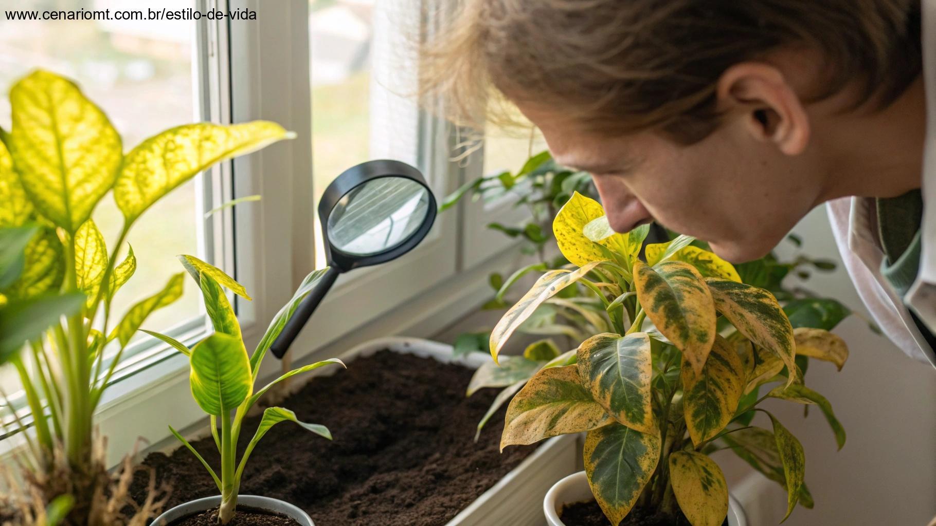Identificação de problemas em plantas domésticas