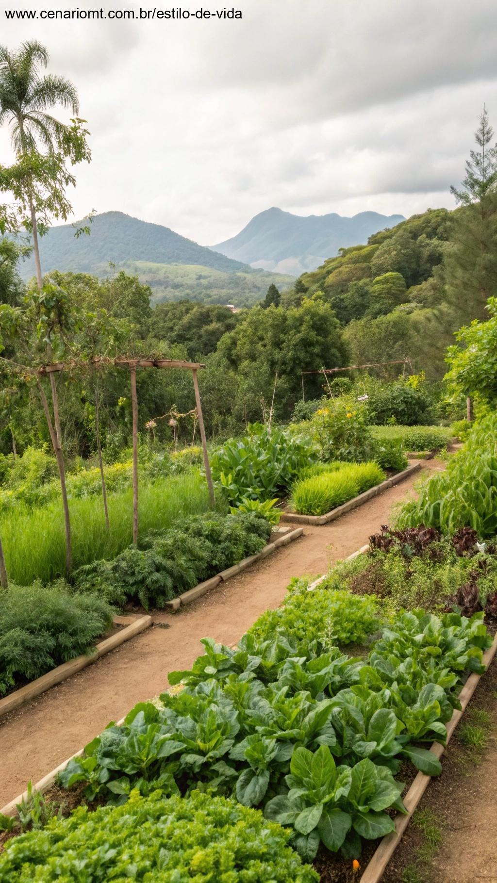 Jardim saudável sem uso de agrotóxicos