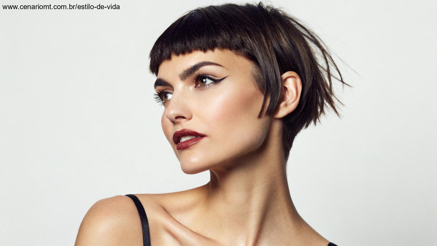 Franja curta com estilo ousado e moderno