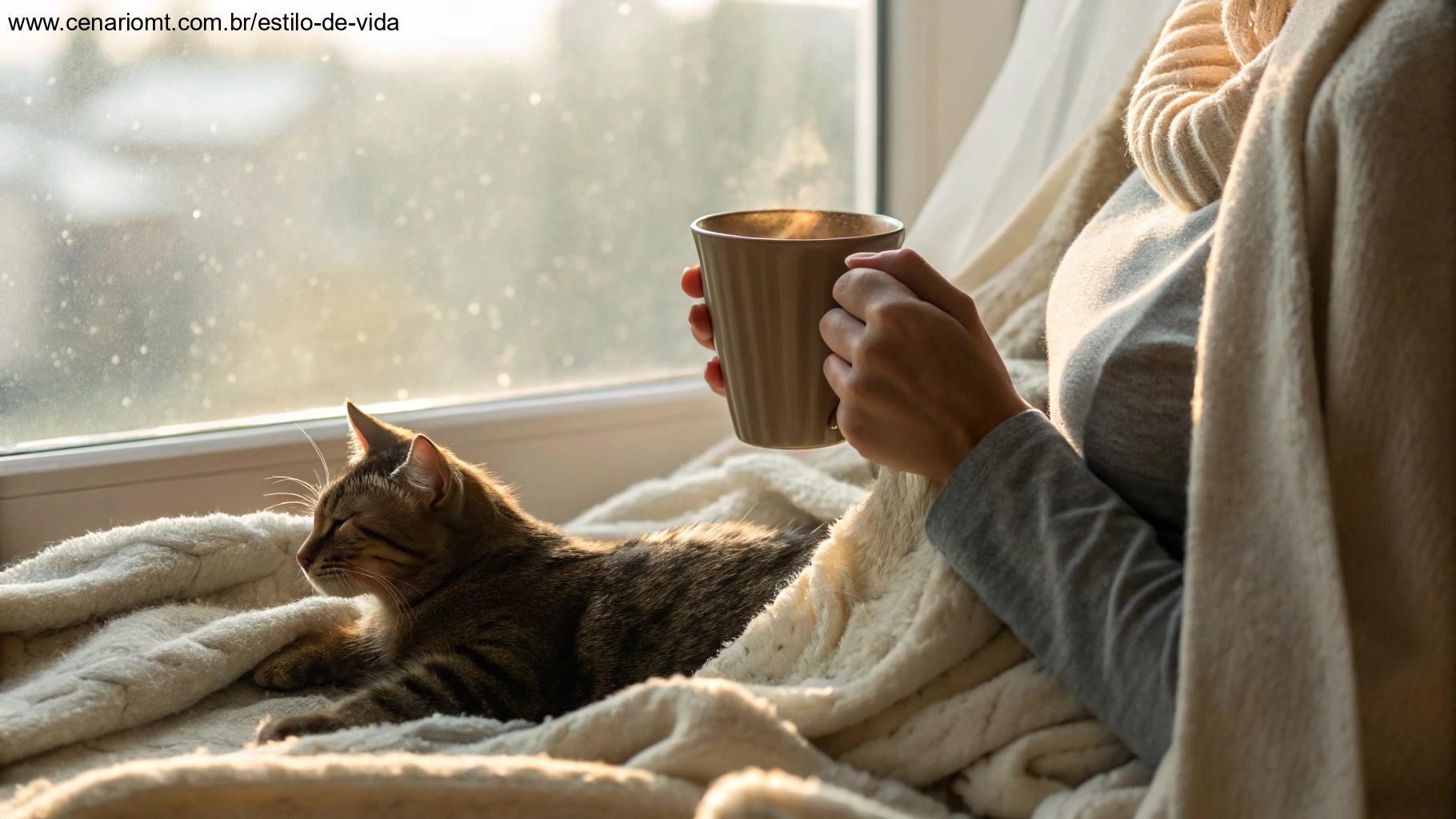 Domingo aconchegante com clima de carinho e tranquilidade