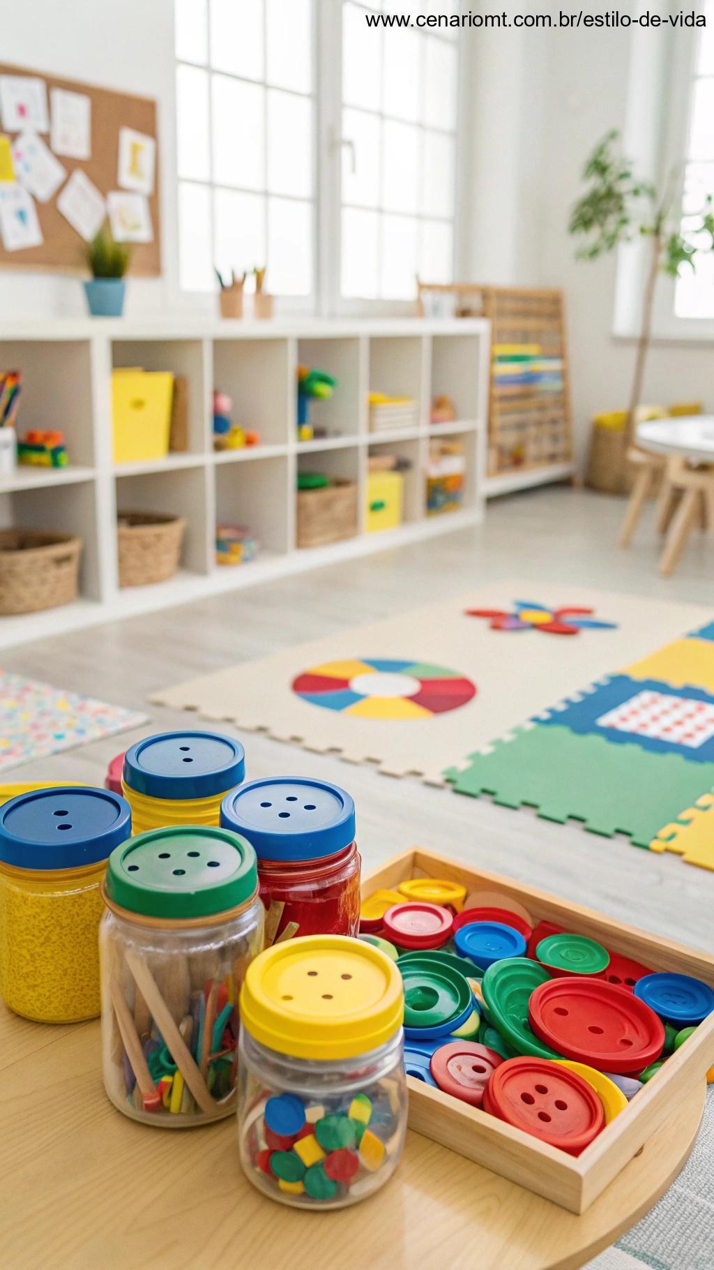 Jogos educativos feitos com tampas ilustradas