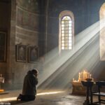 Cena de oração da liturgia da quarta-feira 30/04/2025 com luz suave e atmosfera de fé