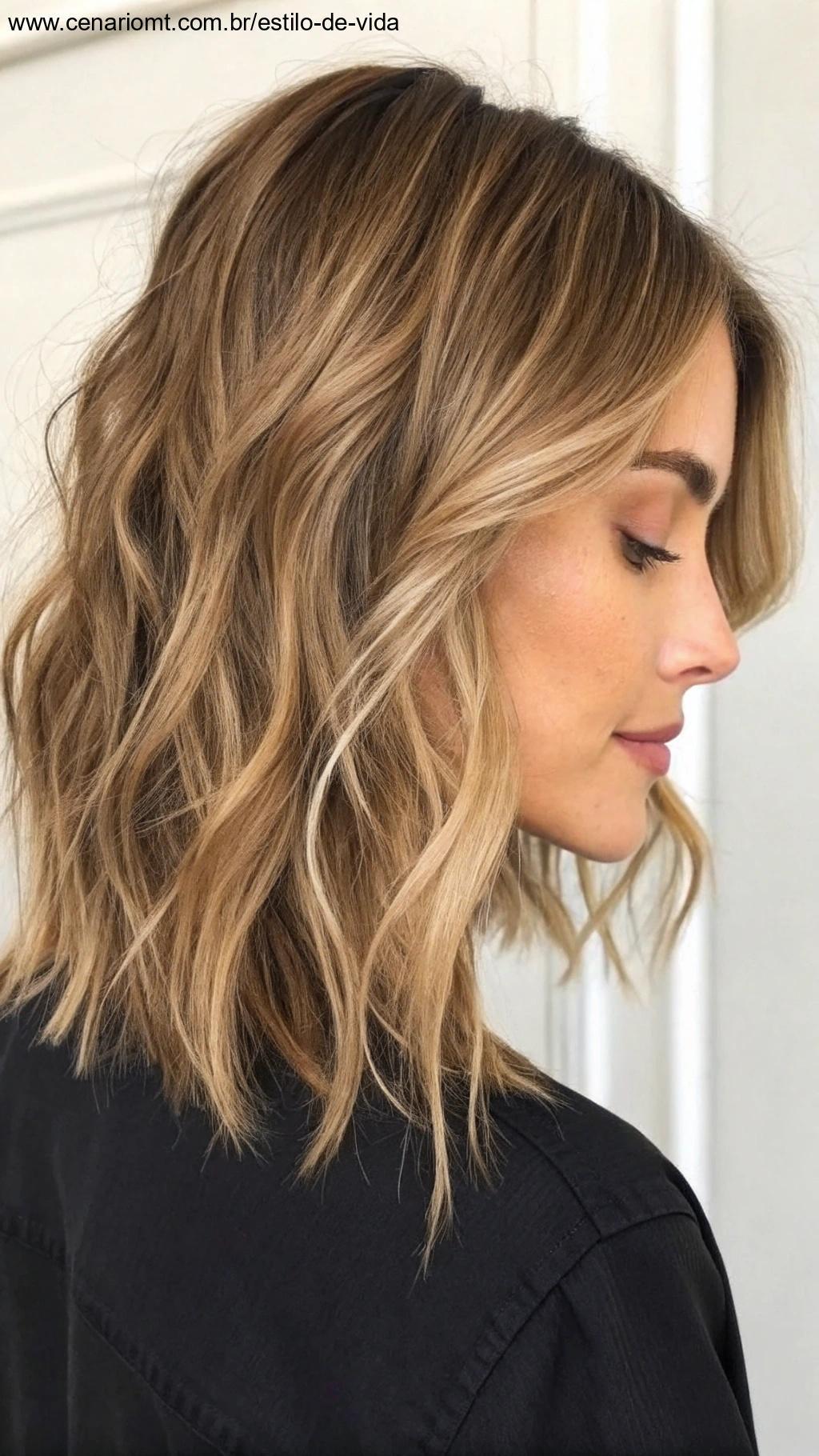 Corte lob texturizado