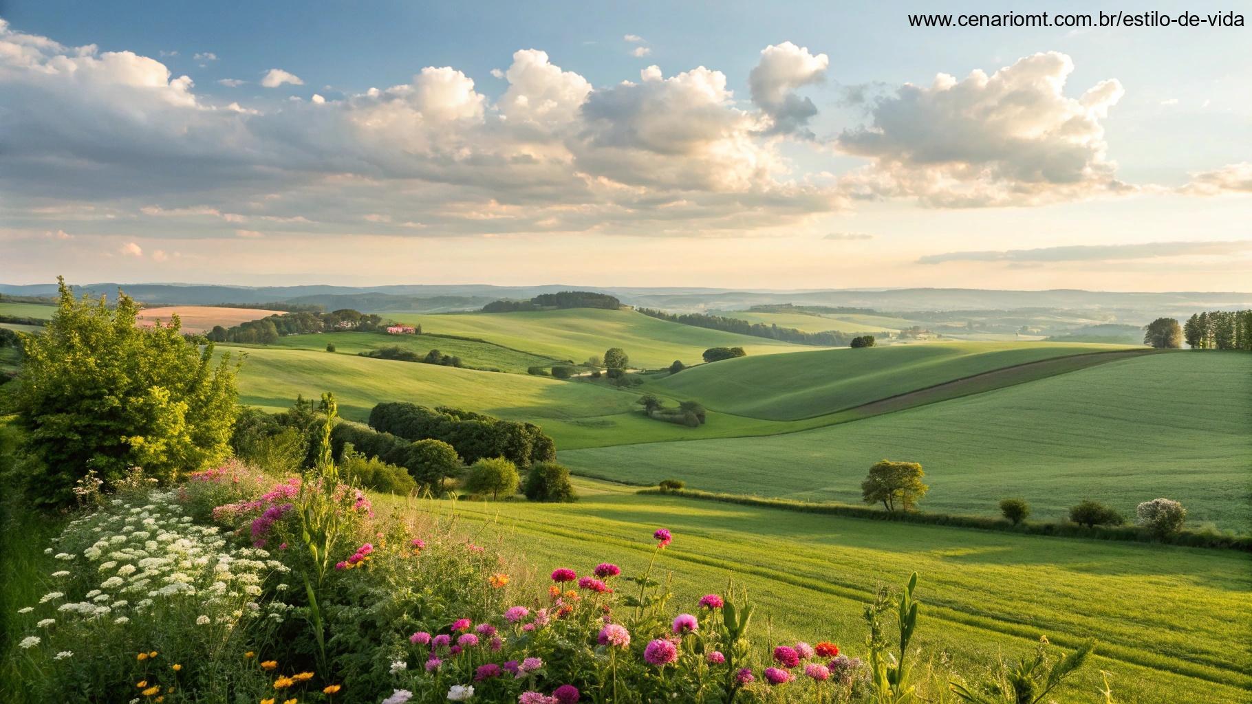 Paisagem tranquila de domingo para transmitir esperança e paz