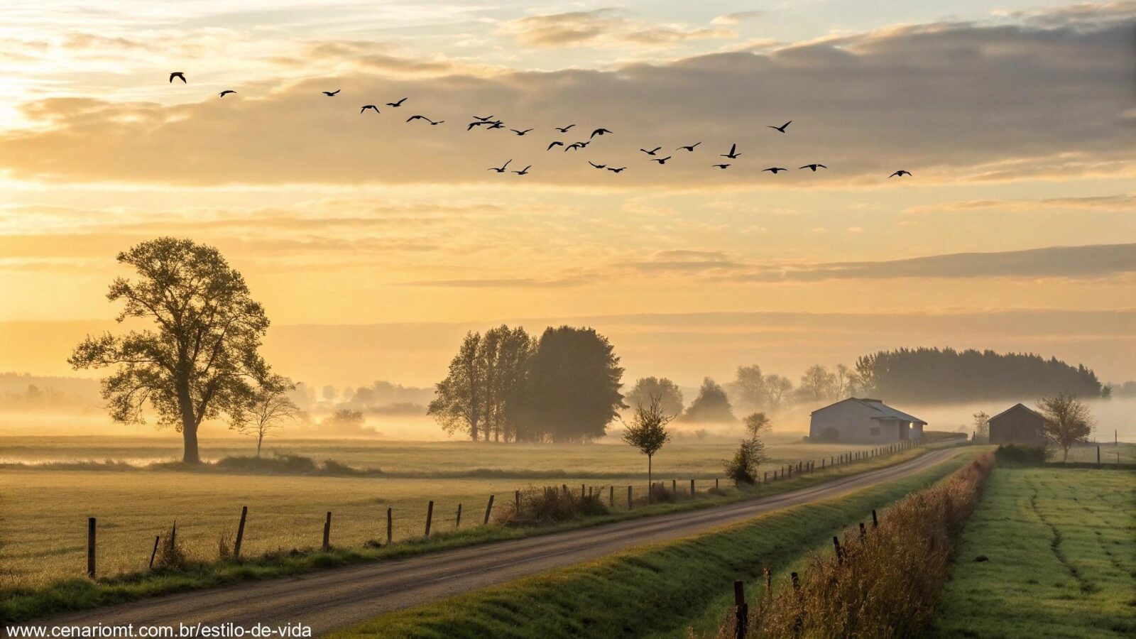 Paisagem de campo ao amanhecer simbolizando energias renovadas para a segunda-feira de Tiradentes