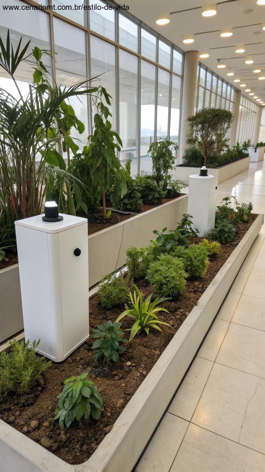 sensores de umidade em vasos de plantas