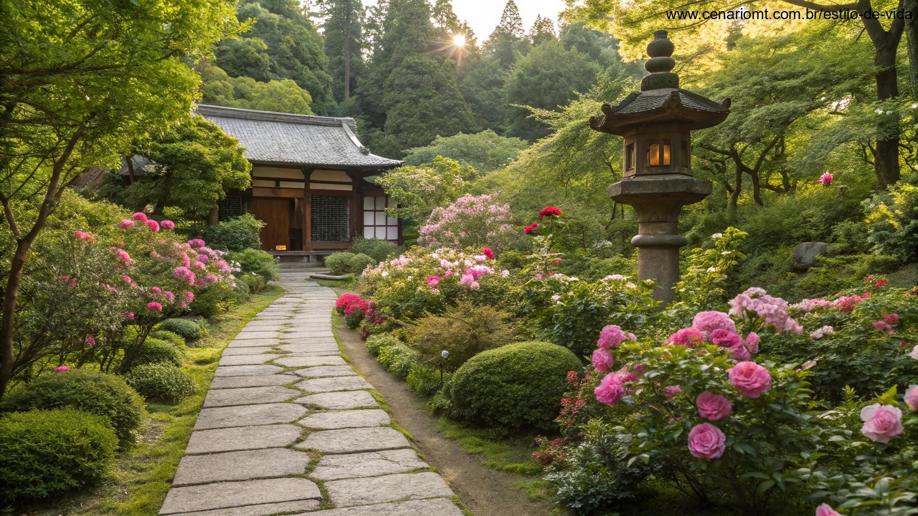 Oração do Dia e Salmo do Dia: Um jardim tranquilo, simbolizando oração e crescimento espiritual.