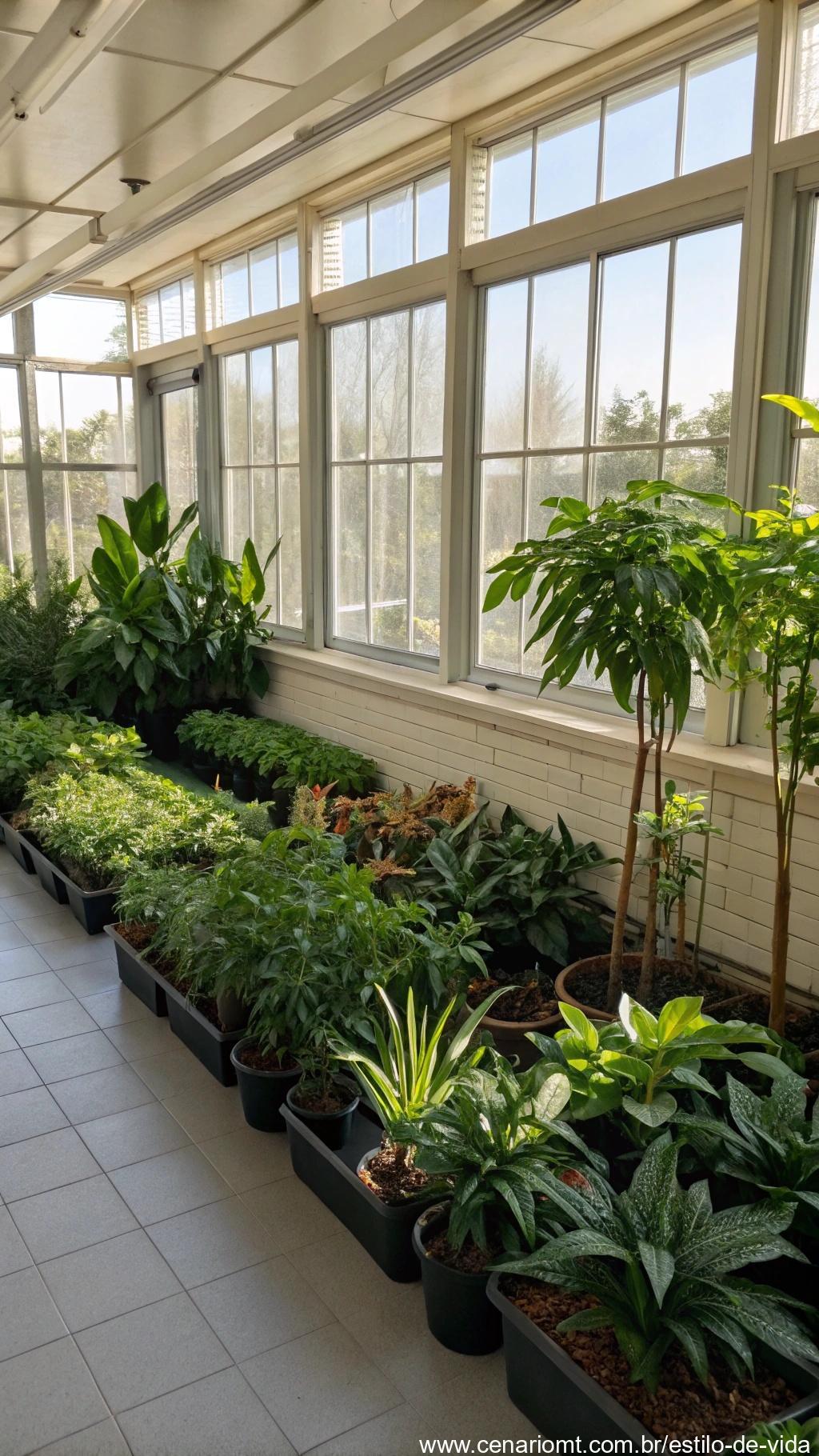 plantas organizadas conforme o ciclo de luz