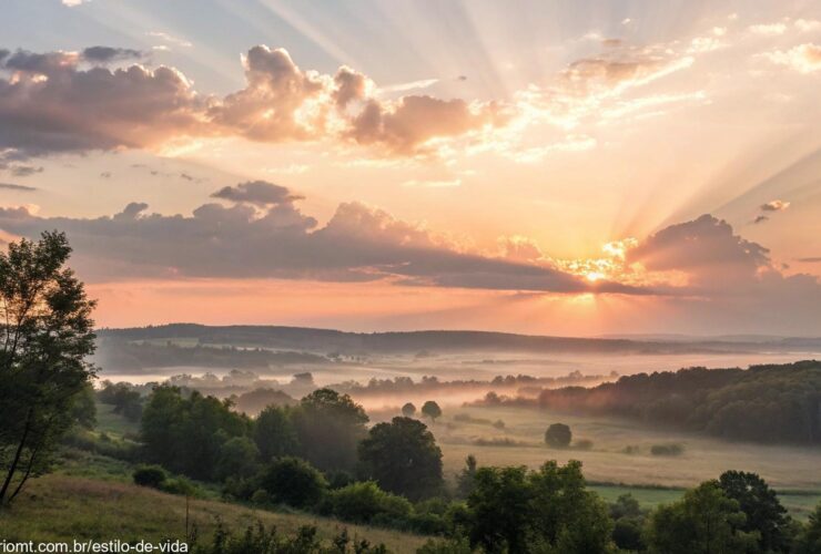Nascer do sol sereno representando a sabedoria de Deus para fortalecer a fé