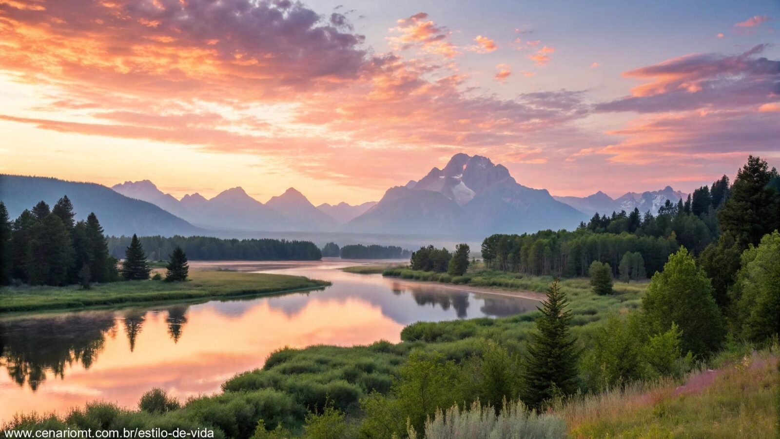Reflexão sobre a Palavra do Dia, com uma paisagem tranquila e um nascer do sol, simbolizando um novo começo e renovação espiritual, sem textos ou caracteres.