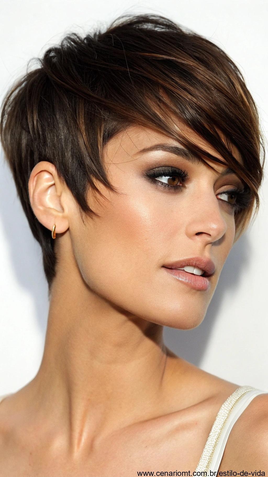 Pixie cut atualizado com estilo moderno