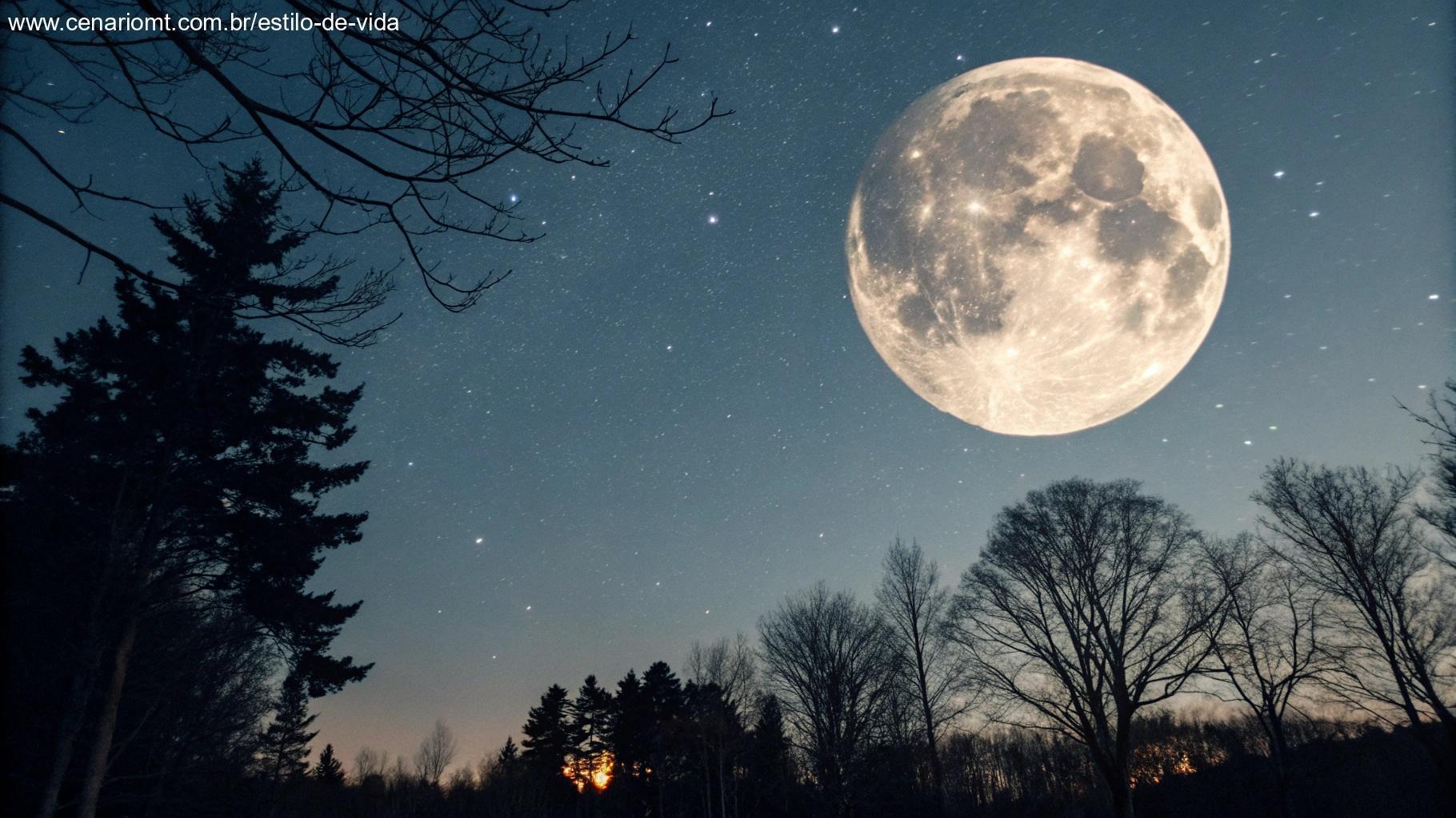 Fase da lua no céu da noite de 15/04/2025