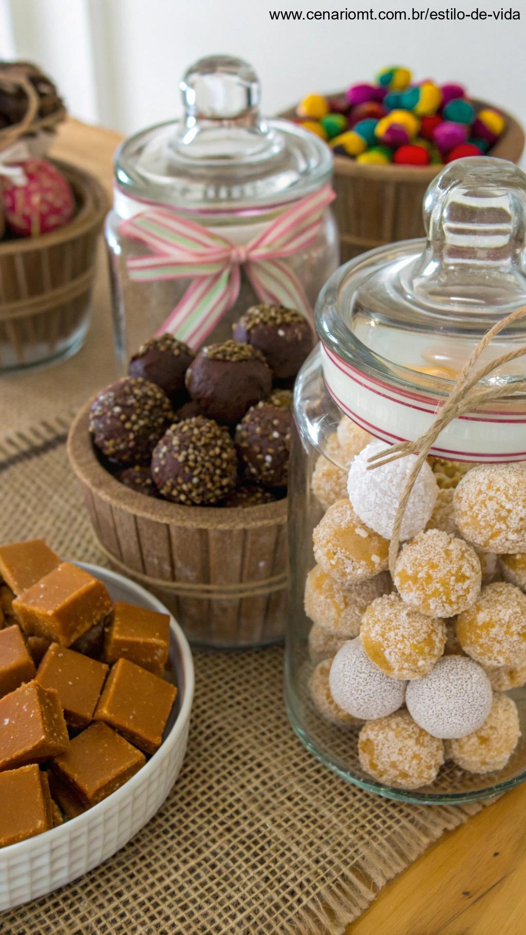 Recipientes artesanais para doces feitos em casa