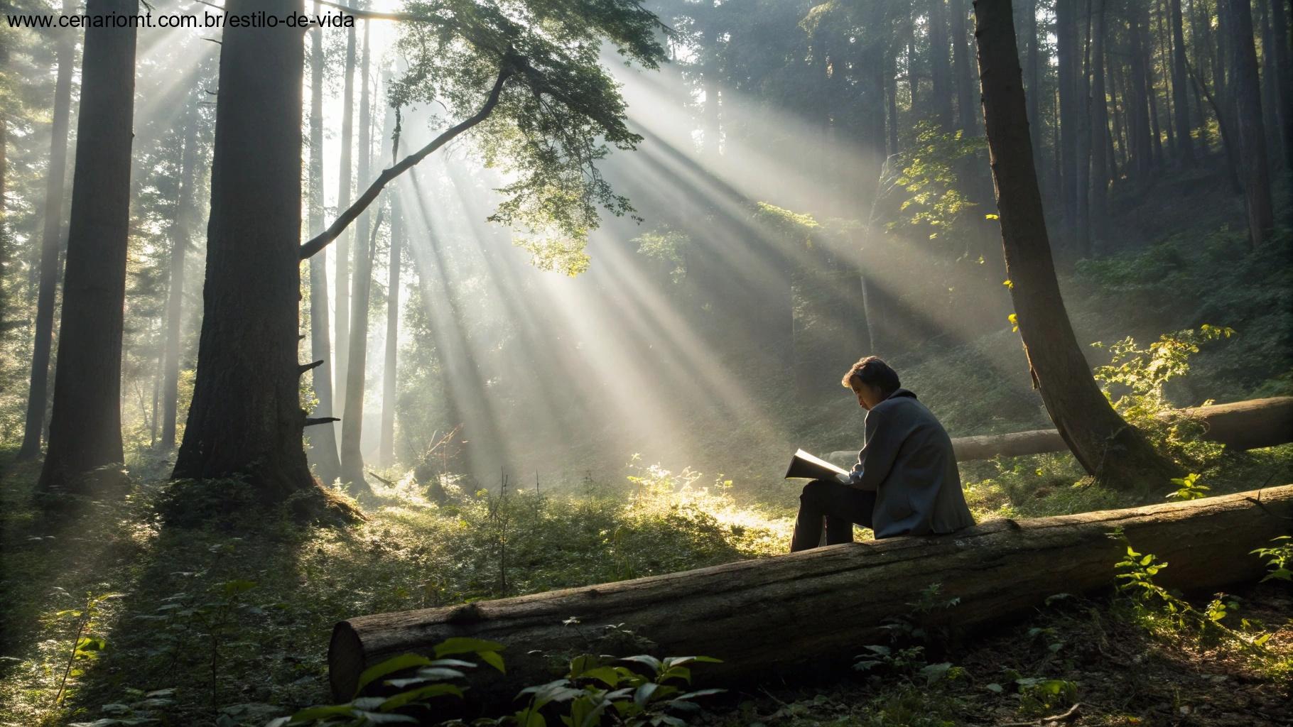 Reconhecendo a presença de Deus em meio à natureza e luz suave