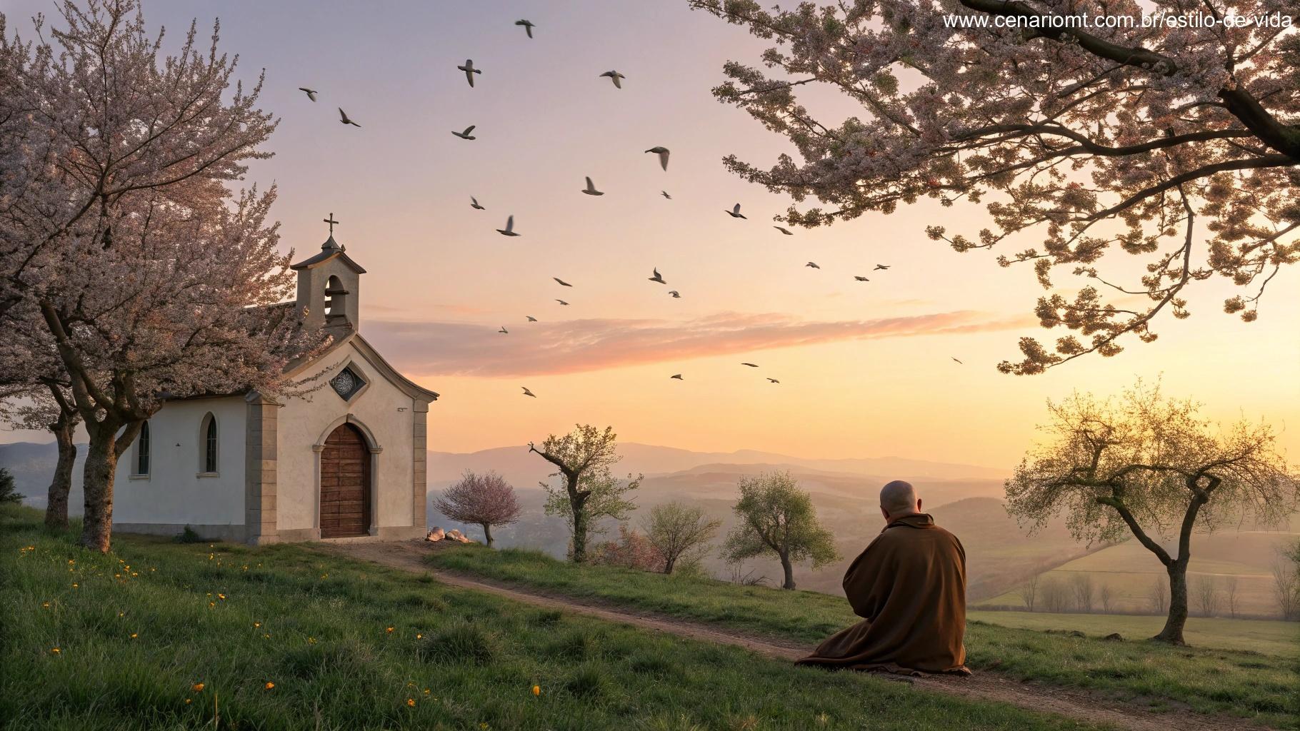 Reflexão espiritual em um sábado de manhã em meio à natureza