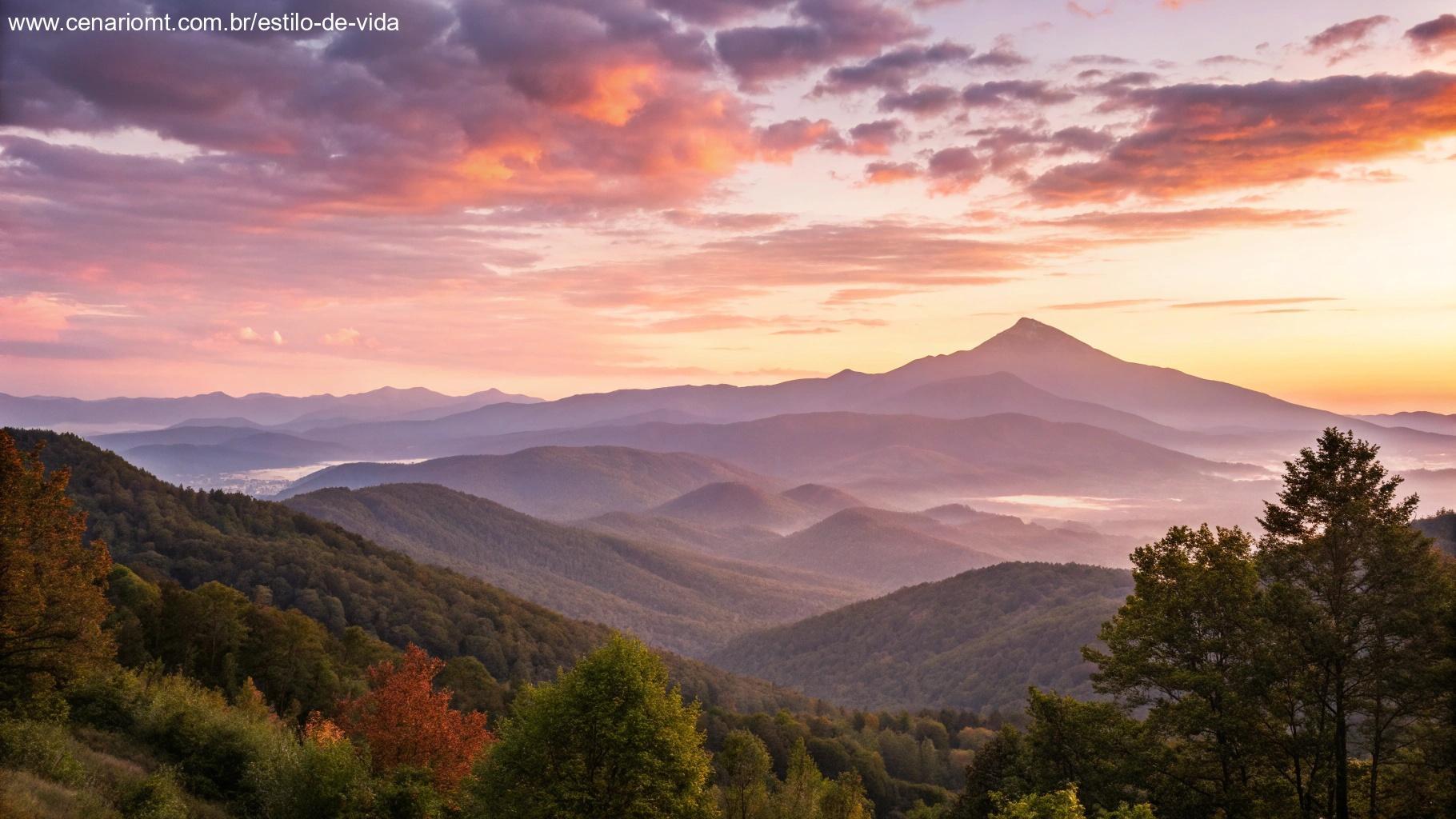 Amanhecer nas montanhas simbolizando um novo começo