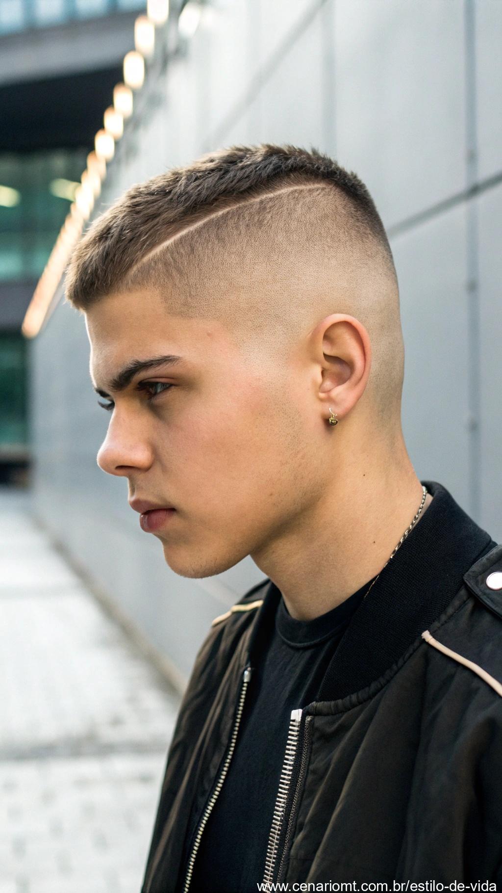 Short crop com fade alto para visual ousado