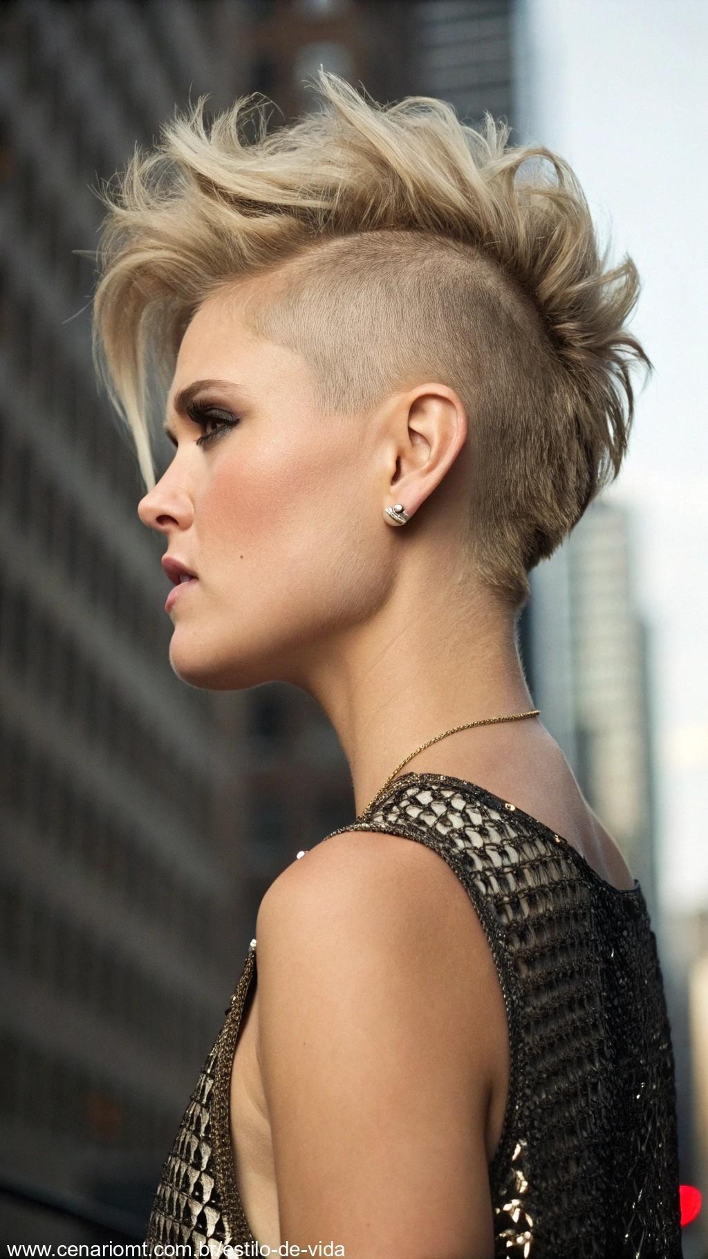 Sidecut feminino moderno e ousado
