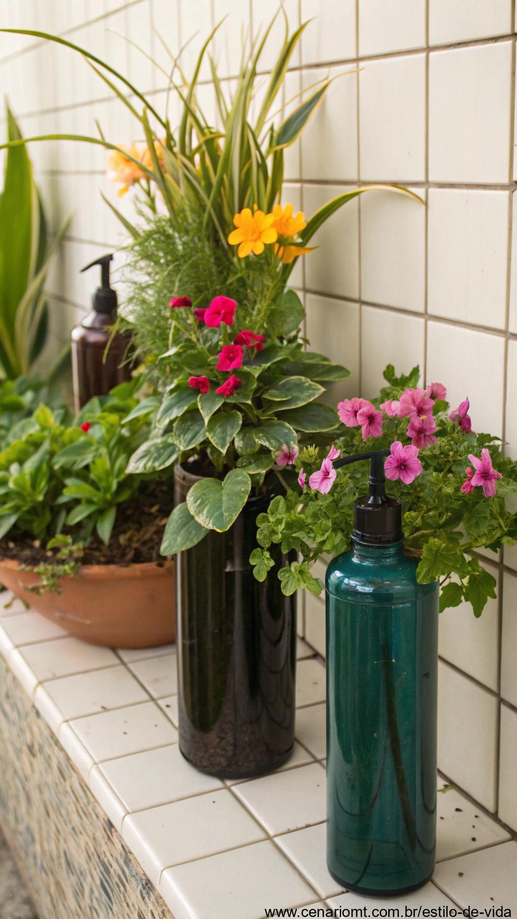 Transformando embalagem em vaso de plantas