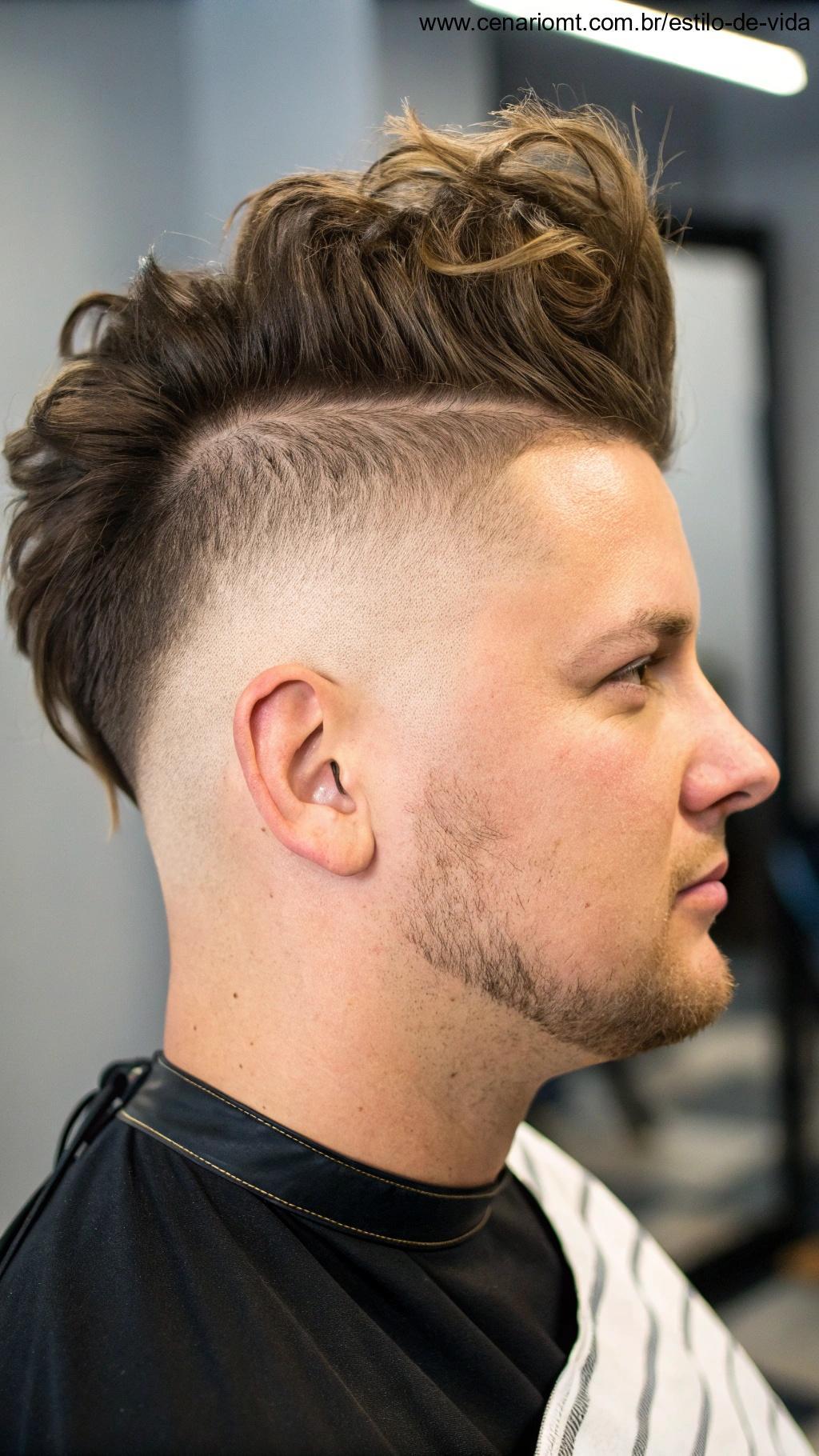 Undercut com volume no topo para estilo marcante