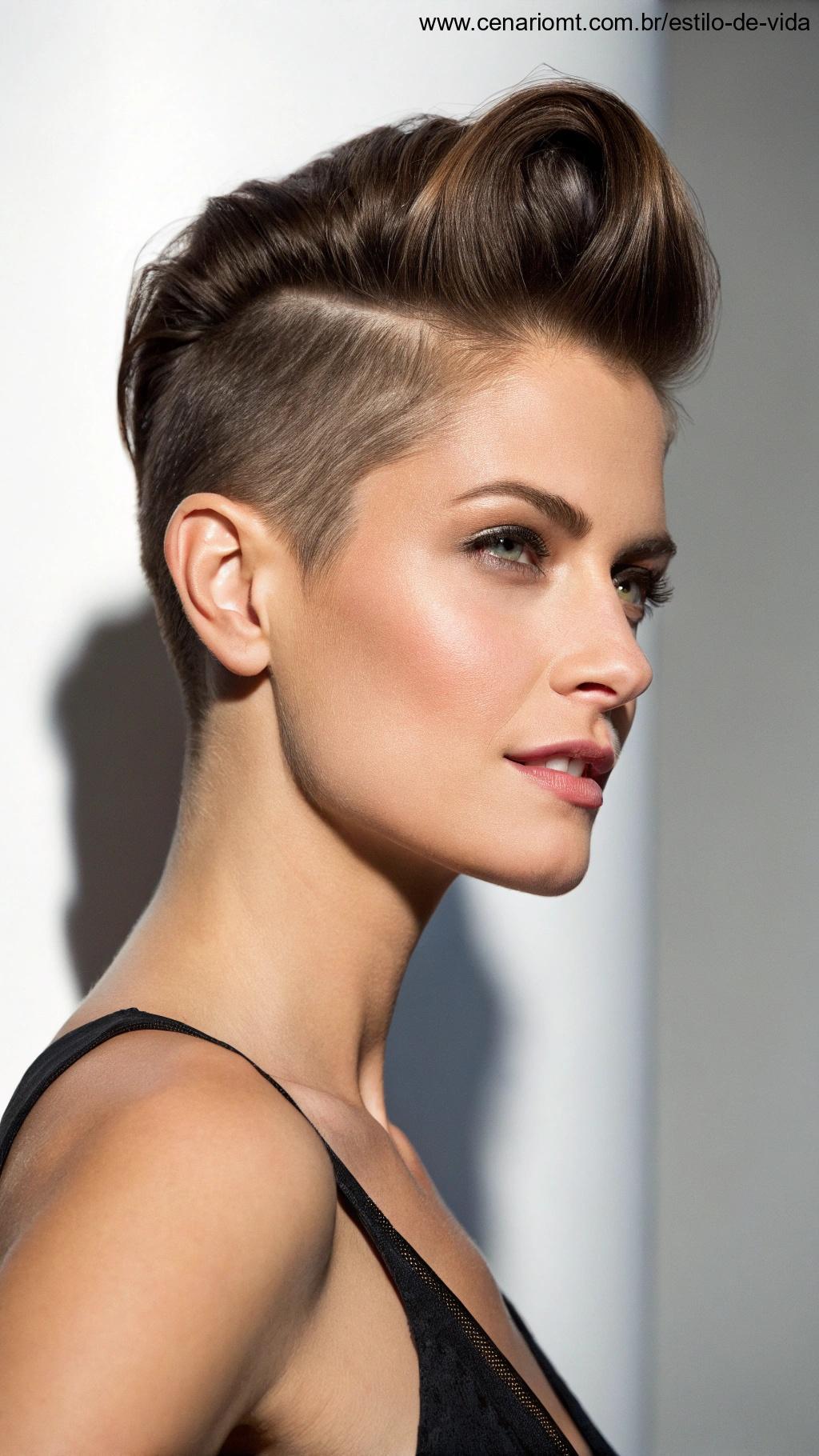 Undercut feminino com design suave